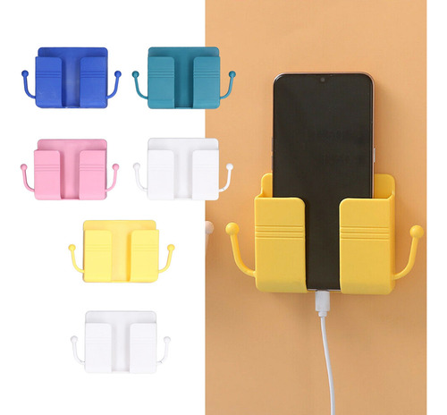 Caja Autoadhesiva Soporte Teléfono Del Soporte De Pared 6pcs