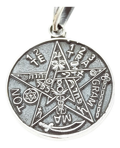 Tetragramaton Pentagrama En Plata 925 Consagrado Doble Cara