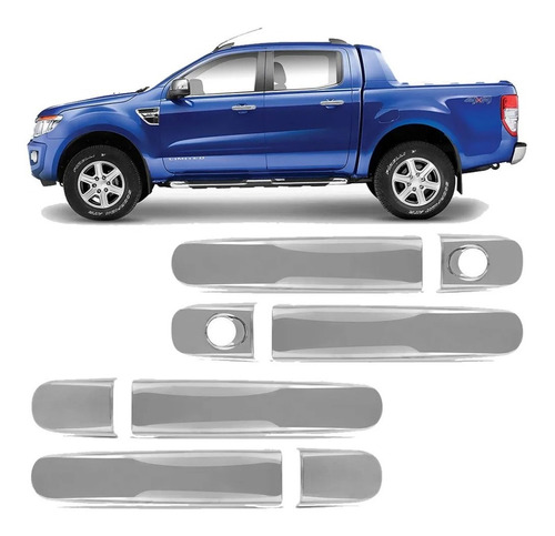 Adorno De Manijas De Puertas Cromadas Ford Ranger New