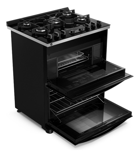 Fogão 5 Bocas Brastemp Bfd5lae Air Fryer Com Duplo Forno