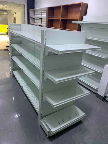 Remato Nuevo Góndola Central Con 2 Cabeceras Metálico