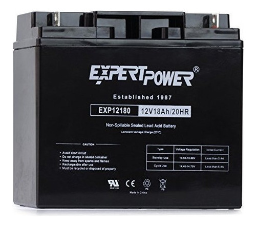 Expertpower 12 Voltios 18 Ah Bateria Recargable Con Tornillo