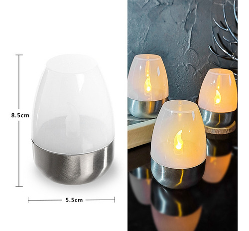 Vela Solar T1, Lámpara Led Para Exteriores, Terraza De Céspe