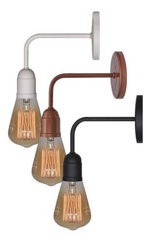 Lampara Aplique Pared Industrial Moderno Vintage Apto Led