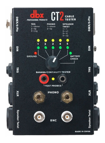 Probador De Cables Dbx Ct2 (xlr, Jack, Minijack, Rj45)