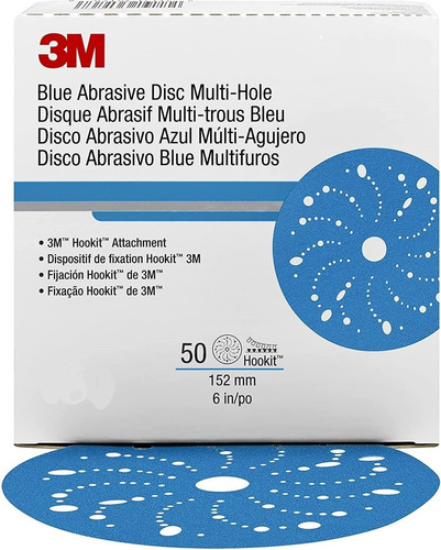 Discos Blue Hookit Orbital 6  3m Pn36182 P500 X 50 Un