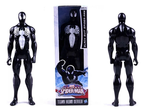 Boneco Homem Aranha Preto Marvel 30cm Hasbro Pronta