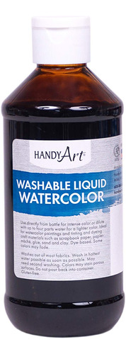 Handy Art - Acuarela Liquida Lavable (8 Onzas), Color Marron