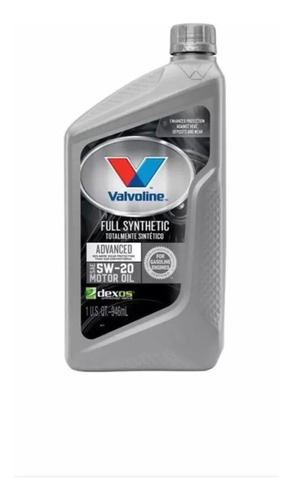 Aceite Sintético Valvoline Advanced 5w20 De 1 Litro 