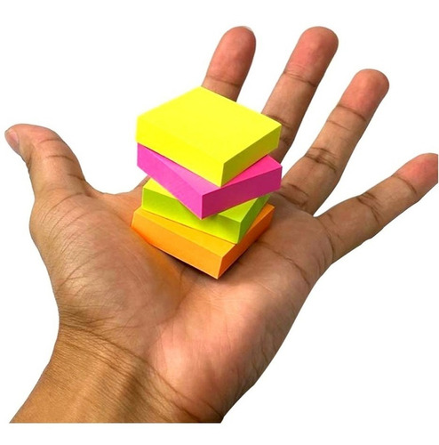 Imagem 5 de 8 de Post-its Coloridos Diversos Tamanhos Kit Com 10 Blocos
