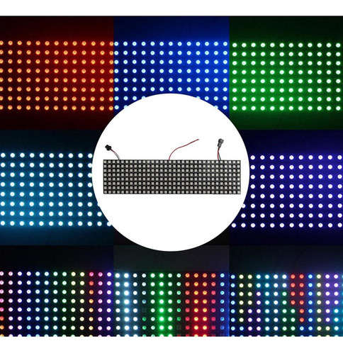 . Pantalla De Vídeo Led Rgb Con Panel De Píxeles De 8x32 Cm