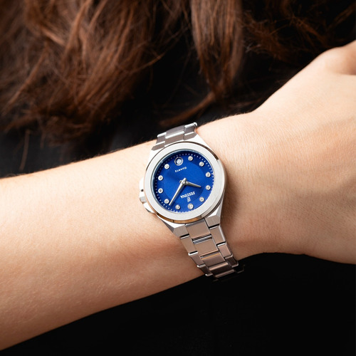 Reloj Festina F20700/5 Azul Mujer Correa Plateado Bisel Plateado