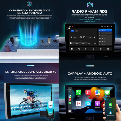 Autoradio Android De 4ram+64gb,8nucleos