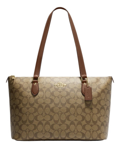 Bolsa Coach Original Gallery Tote In Signature Canvas Gold