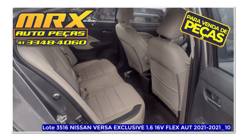 Sucata Nissan Versa Exclu 1.6 16v Flex Aut 2021 Pecas
