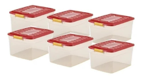 Caja Plastica Apilable X 15 Lts Colombraro Pack X 6