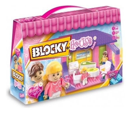 Blocky House Living Bloques Infantiles 80 Piezas + 2 Muñecos