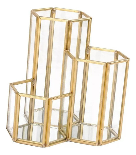 Porta-lápis De Porta-canetas Vitrine Hexágono Sala De