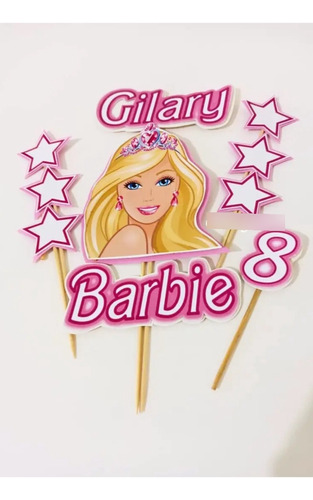 Topper De Torta De Barbie. Caketopper