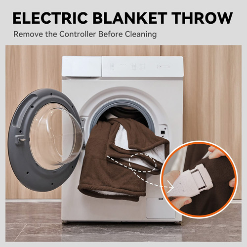 Manta Eléctrica Sherpa 50x60 Pulgadas 5 Niveles Calefacción Chocolate Nombre Del Diseño