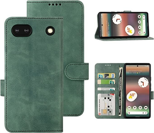 Funda Eastcoo Flip Wallet Para Google Pixel 6a, [pu Leather+