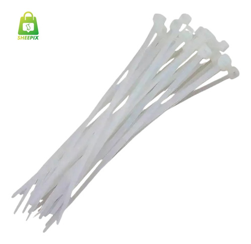 Abracadeira Nylon Branco 150x2,5mm Pacote Com 100 Unidades