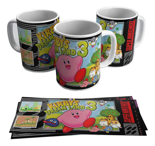 Taza Mágica 11 Oz / Kirby Dreamland , Snes (1 Pz)