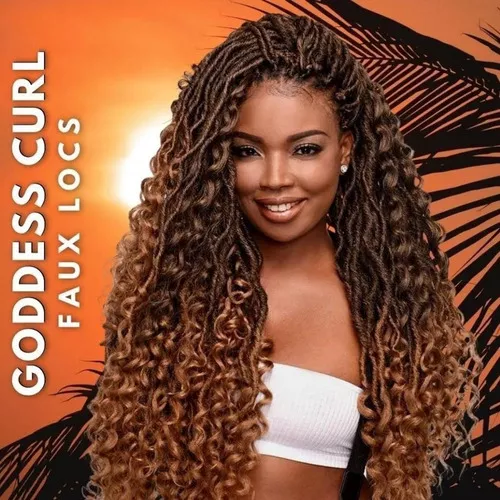 Aplique Cabelo Goddess Locs 270g Crochet Braid - Ser Mulher Cor 01 - Preto