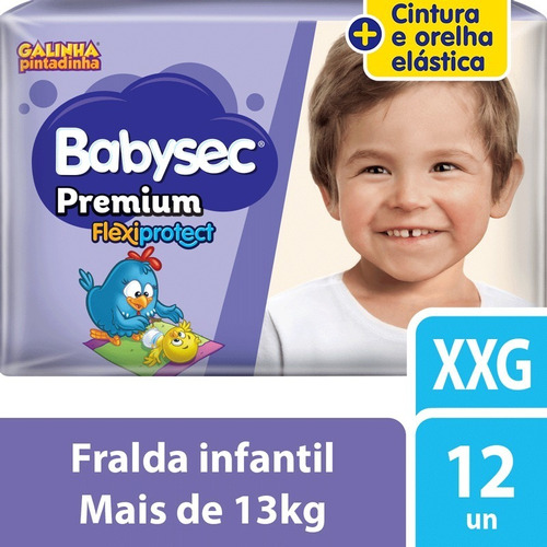 Fralda Babysec Galinha Pintadinha Premium Xxg 12 Unids Gênero Sem Gênero Tamanho Extra Extra Grande (xxg)