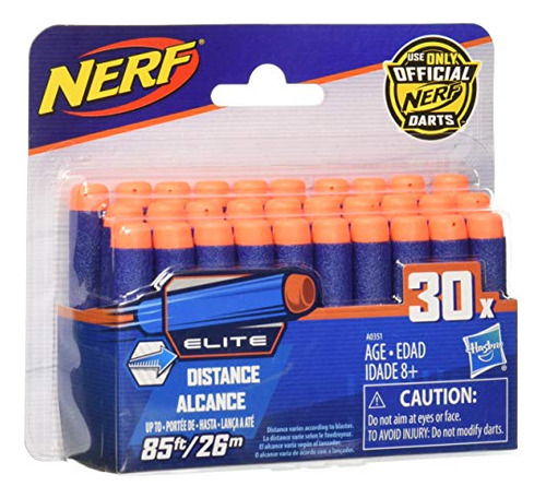 Recambio Nerf Darts Elite Blasters, Paquete De 30 Unidades,