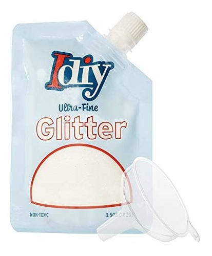 Glitter  X 100g Extra Fino -  Blanco Nieve
