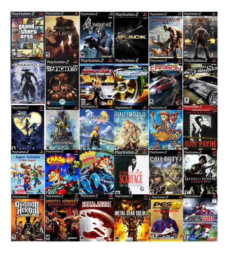 Entrega Rápida - Playstation 2 Completo + 69 Jogos + 2 Controles Preto (Recondicionado)