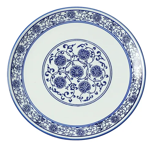 Chinese Party Platter Ceramic Dish Round