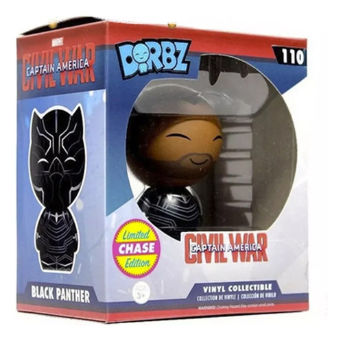 Funko Dorbz Black Exclusivo Chase Civil War Marvel Pantera 