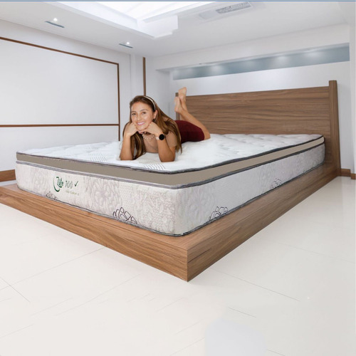 Colchón Memory Foam Matrimonial Premium Color Blanco