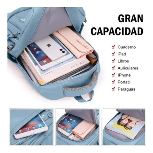 A Para J0yf Antirrobo Para Escolar Viaje Estilo Juvenil Casual Mochila