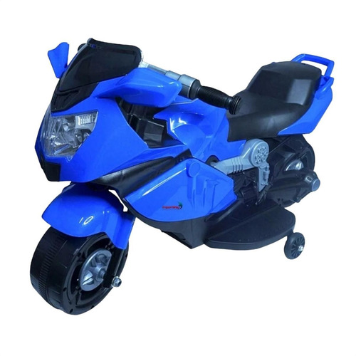 Mini Moto Eletrica Infantil Meninos Azul 6v Com Luz E Musica