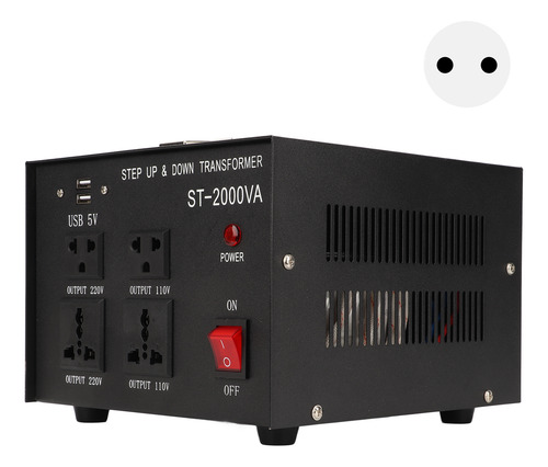 Transformador Ac, Convertidor Elevador De Voltaje De 2000 W