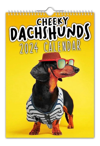 Calendario Paper 2024 Cheeky Dachshunds, Regalos De Año Nuev