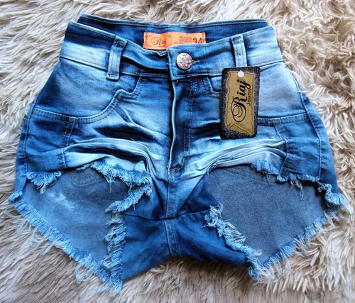 Shorts Jeans Feminina Minina Cintura Alta Hot Pant Kit Com 5 | Mercado Livre