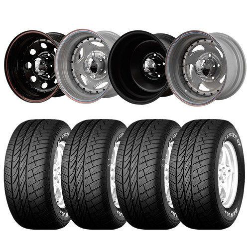 Kit 4 Llanta Camionetas Pintada 15x10 + Dunlop 295 50 15