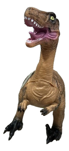 Dinosaurio Velociraptor Grande Con Sonido Real 55x40cm Clic