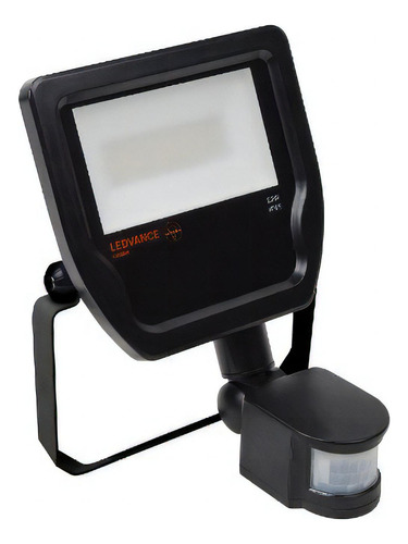 Reflector LED Ledvance Floodlight Sensor 20W con luz blanco cálido y carcasa negro 220V