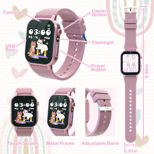 Reloj Inteligente Para Niñas Con Pantalla Hd Y Cámara