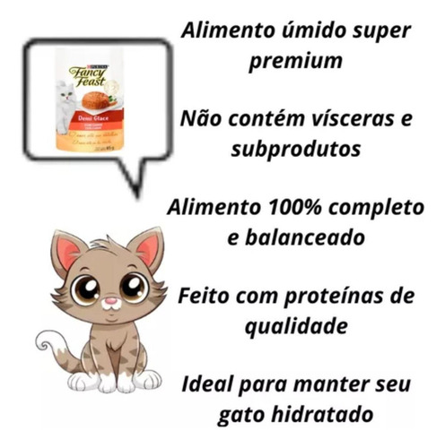 Purina Fancy Feast sachê demi glace carne 30 unidades de 85g