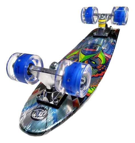 Patineta Cruiser Tipo Penny Tigre Mini Skate Llanta Led