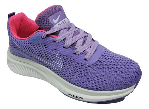 Zapatos Nike Air Max Zoom Clasicos  Damas Trainnig Lila Gris