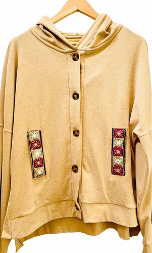 Buzo Campera Con Capucha Dama Mujer Boho India Style