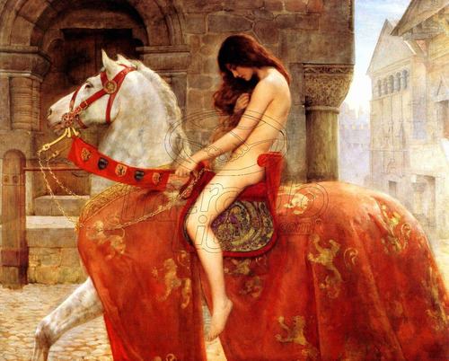 Lienzo Tela Canvas Lady Godiva John Collier 1898 63 X 50 