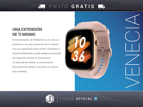 Smartwatch Reloj Inteligente Jd Venecia Rosa Gold Llamadas.*
